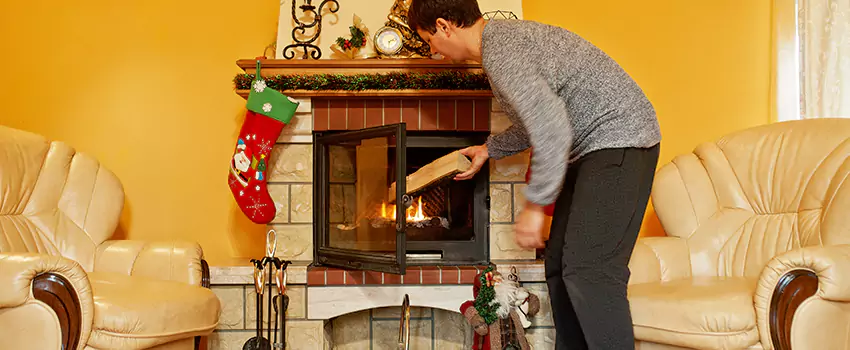 Rusted Metal Fireplace Restoration in Corcoran, California